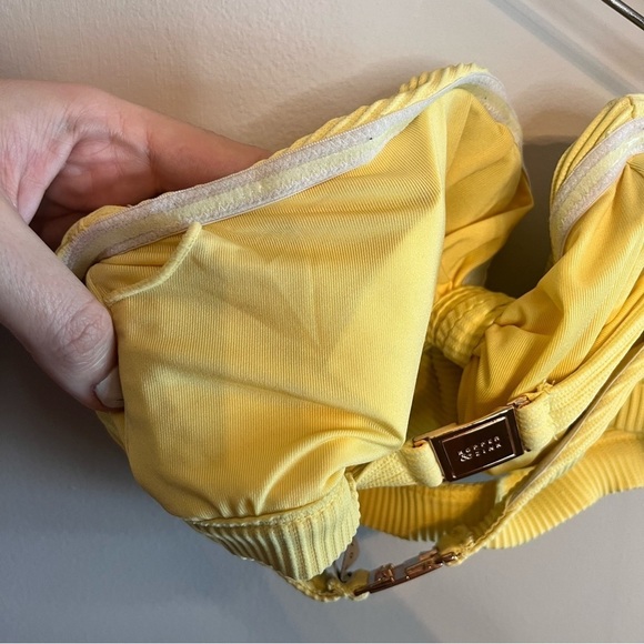 Kopper and Zink RiRi Canary Yellow Bandeau Bikini Top Size Large - Picture 8 of 8